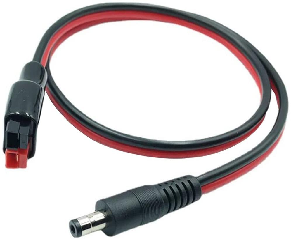 Halokny 14AWG DC 5.5Mm X 2.1Mm Power Plug Extension Cable Connector for Generator Backup Battery and Foldable Solar Panel, Compatible Anderson Powerpole Port - 60Cm/2Ft (5.5X2.1Mm Male) image number 3
