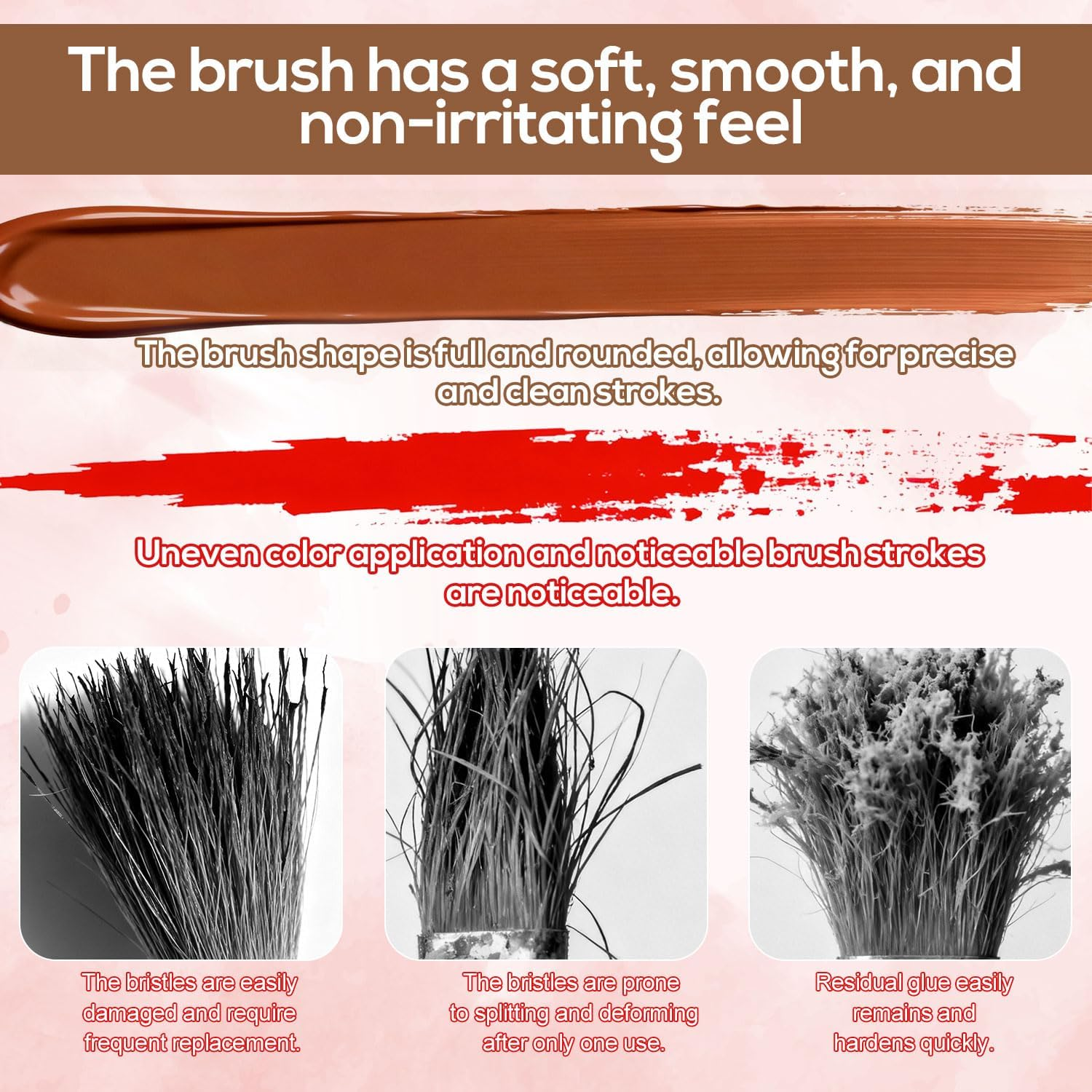 4Pcs French Nail Brush Set, Double-Headed French Tip Brush with Dotting Tool Size 10# 12# 14# 16# Wooden Handle Nail Art Design Pen for Professional Manicure Clean up Detailing Liner image number 6