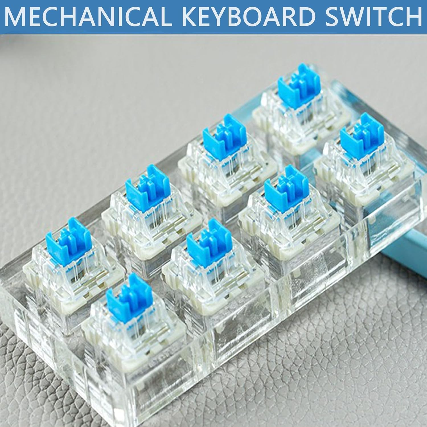 Mechanical Keyboard Switches - 108 Pcs Blue Clicky Switch Set, Hot-Swappable 3-Pin with Pins, Dustproof Keys for DIY & Custom Gaming Keyboard Builds image number 2