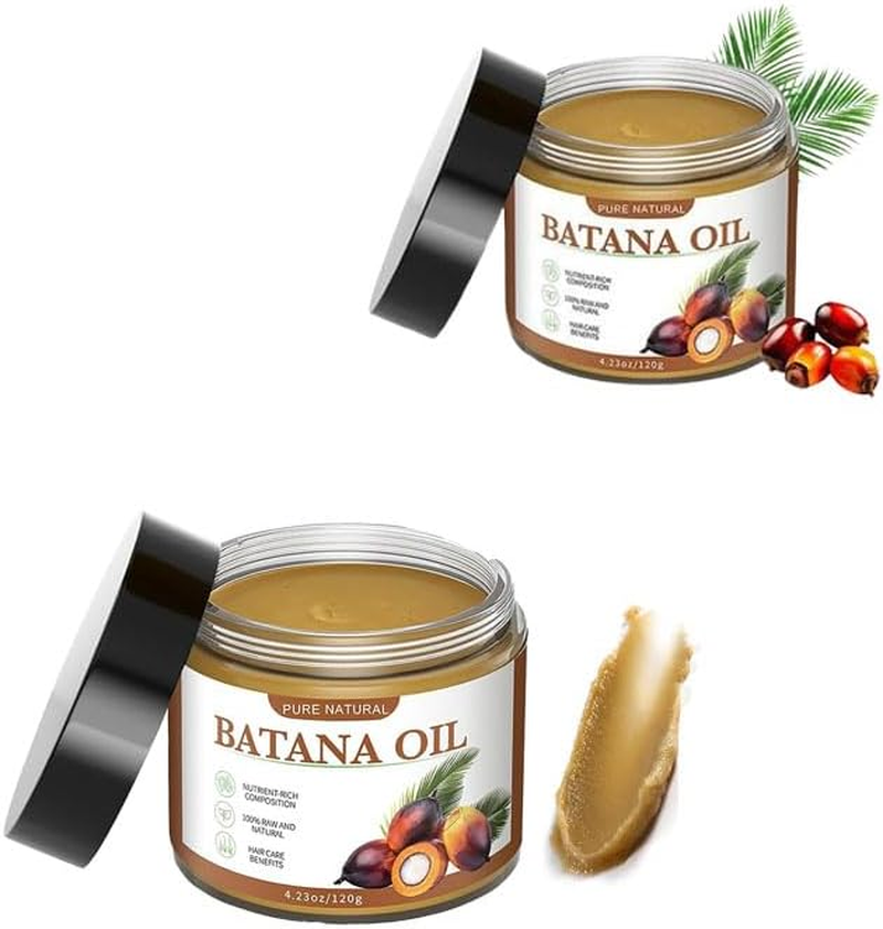Raw Batana Oil for Hair Care，100% Natural Unrefined and Organic Batana Oil from Honduras for Hair Growth All Hair Tpyes in Men & Women(2Pcs) image number 2