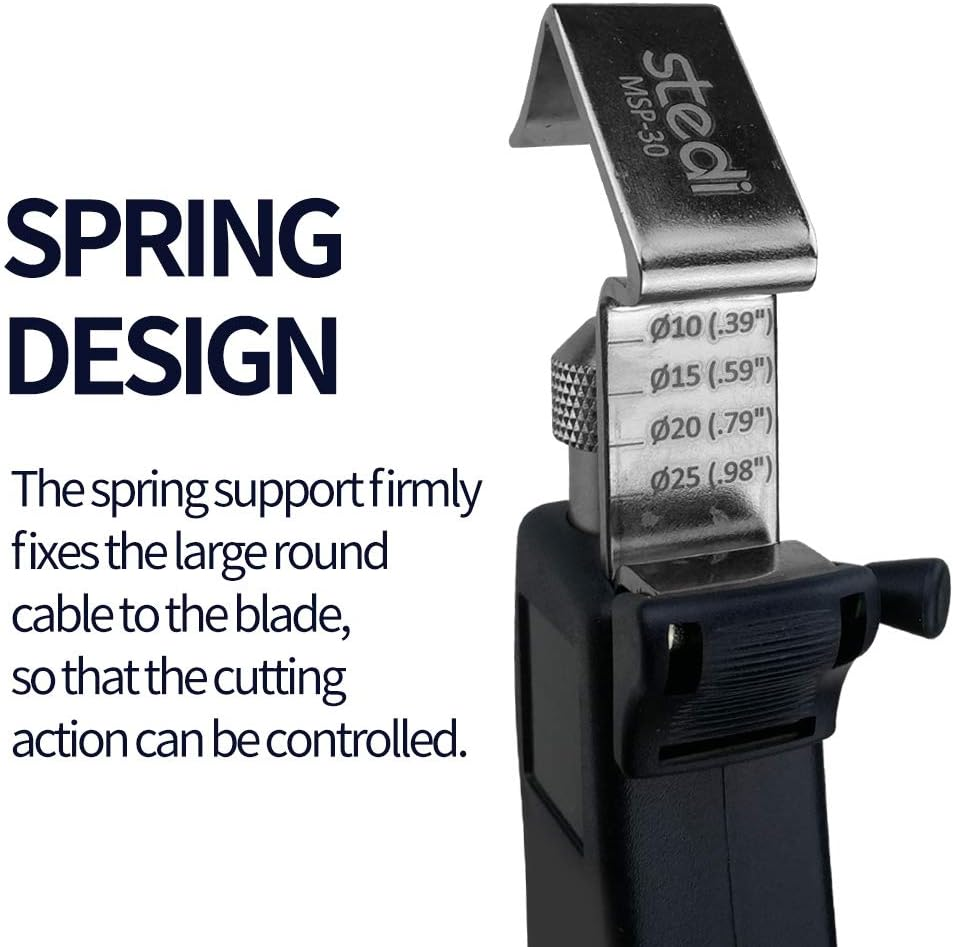 Stedi round Cable Stripper, with Adjustable Cutting Depth, for Fast and Precise Jacket Removal Cable Stripper, round Cable Slitter with Smooth Incision and No Damage to the Core, 0.18-1'' image number 3