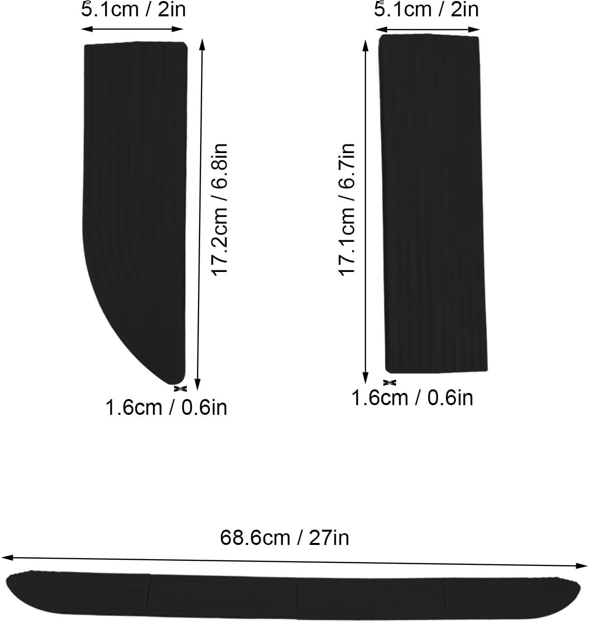 Rubber Wheelchair Threshold Strip Non Slip Threshold Ramp for Vacuum Cleaner Robot Durable Universal Door Sill for Sweepers, Electric Scooters, with Accessories & Parts - Grey image number 4