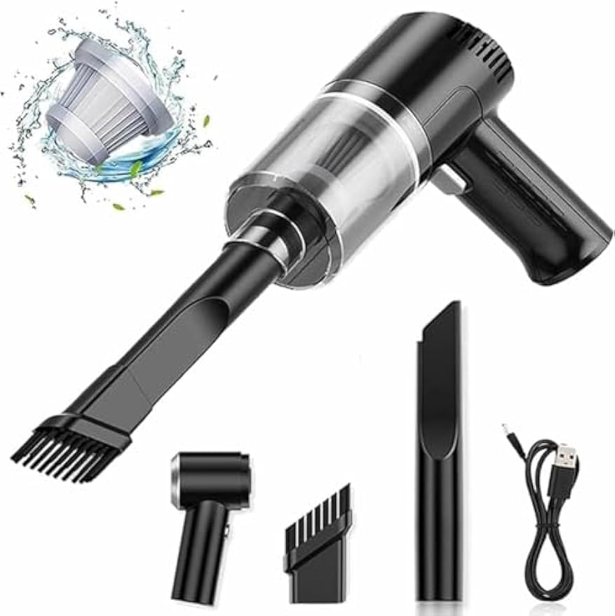 Askan Handheld Vacuum 9000Pa, Powerful Hand-Held Cordless Vacuum Cleaner, Portable Vacuum with 120W Rechargeable Power Wet Dry Hand Held Car Vacuum HEPA Filter for Car, Home, Office image number 3