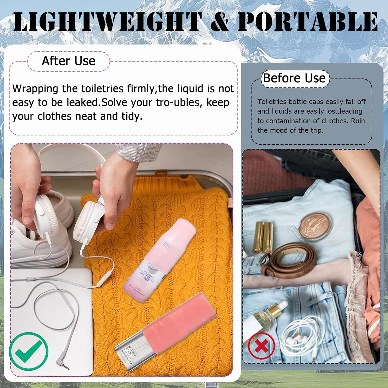 12 Pcs Silicone Bottle Covers for Travel, Travel Essential for Women Men,Beach Vacation Essentials,Travel Size Toiletries Accessories Elastic Sleeves for Leak Proofing image number 6