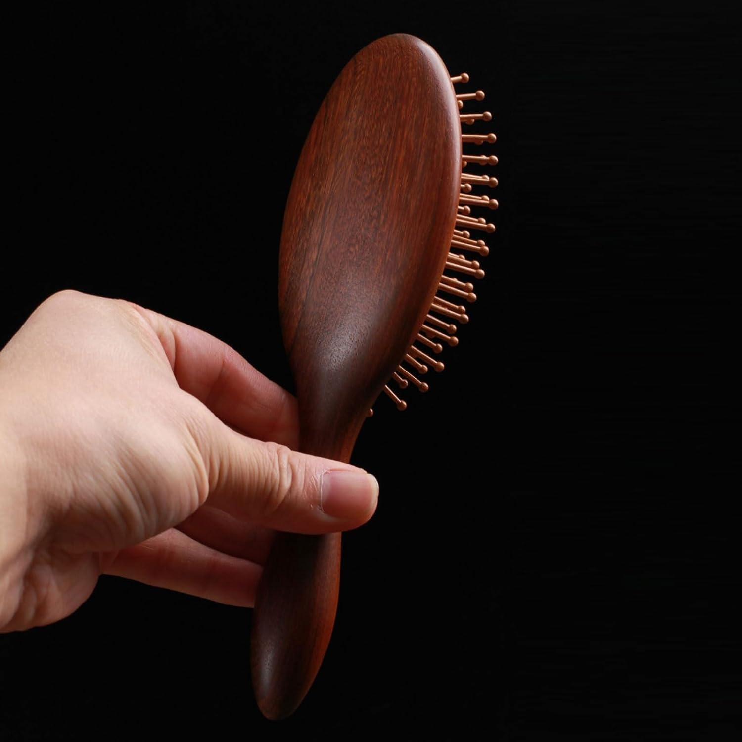Havvo Hair Brush, Sandalwood Wooden Massage Comb, Air Cushion Comb for Men and Women with Cleaning Brush, Wooden Hairbrush Detangling Brush and Brush for Thick or Long Hair