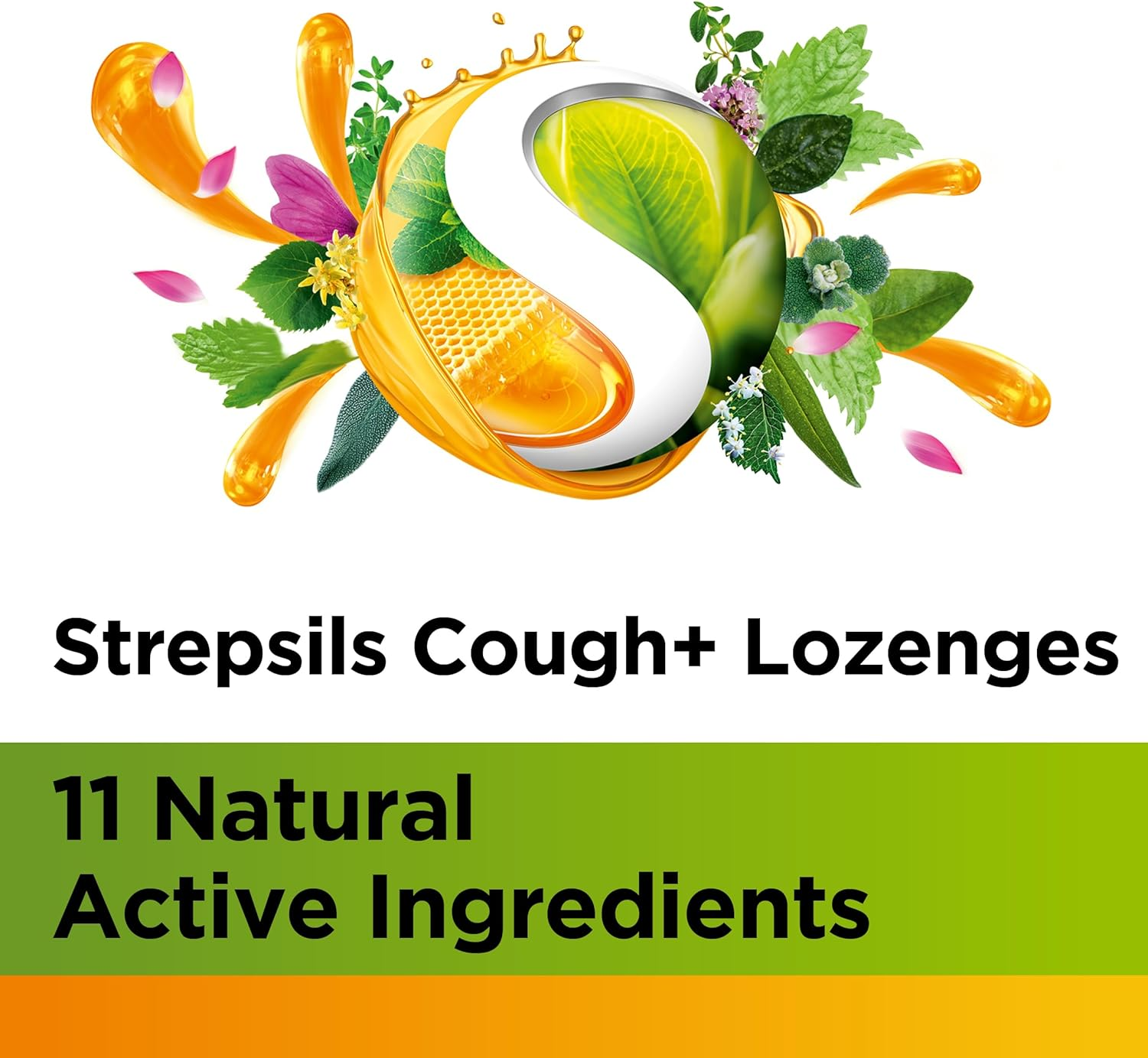 Strepsils Herbal Cough Lozenges Honey Lemon 32S image number 3