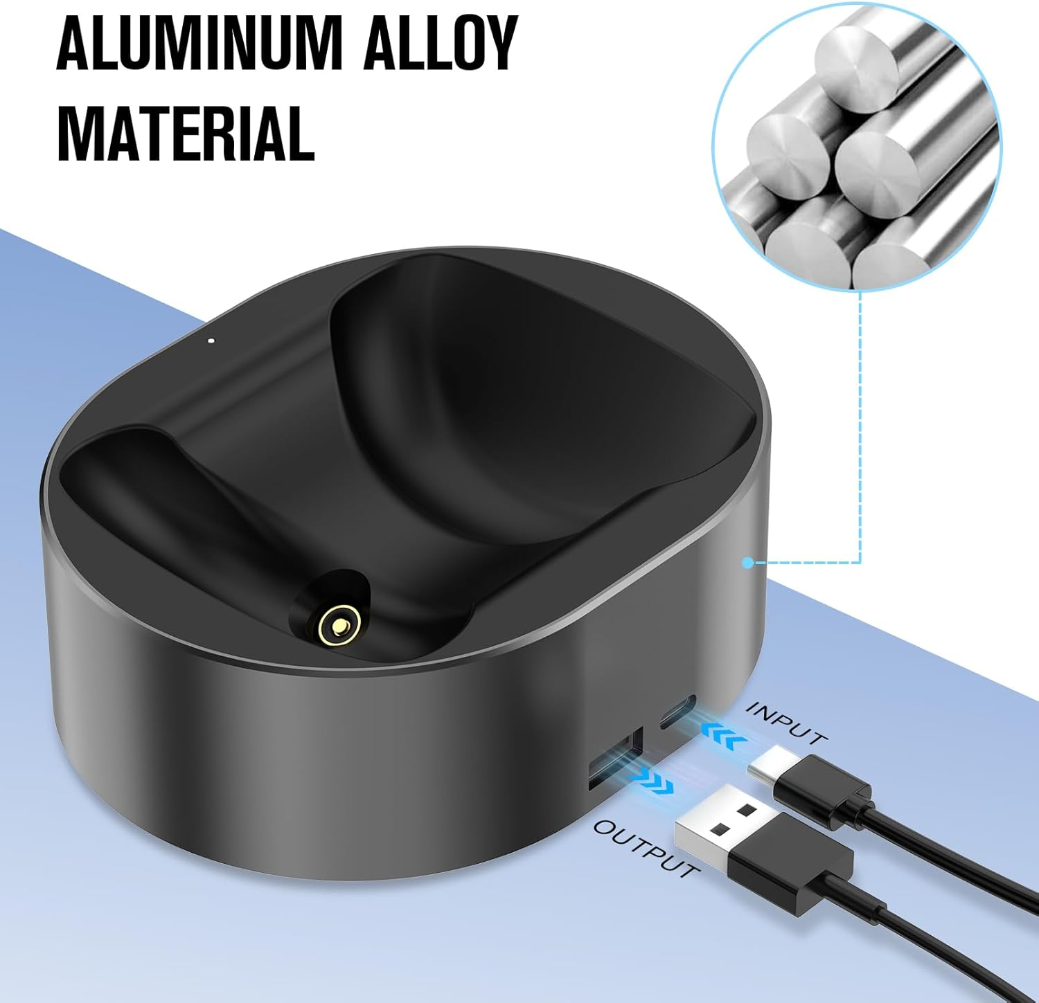 ROUNKIN Headphone Charging Stand for Airpods Max,Support Sleep Mode,Magnetic Stand,Protable Desktop Headset Holder,Headset Stand, Charging Base for Headphones,Designed for Airpods Max 2/1(Black) image number 3