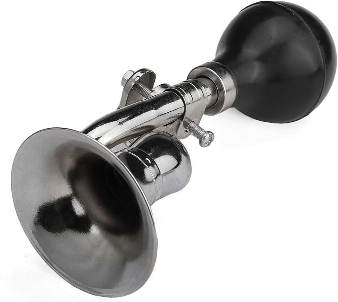 AIMALL Classical Bicycle Iron Air Horn - 6.88 Inch Length with 3.18 Inch Diameter, Weather-Resistant Stainless Steel, Easy Installation