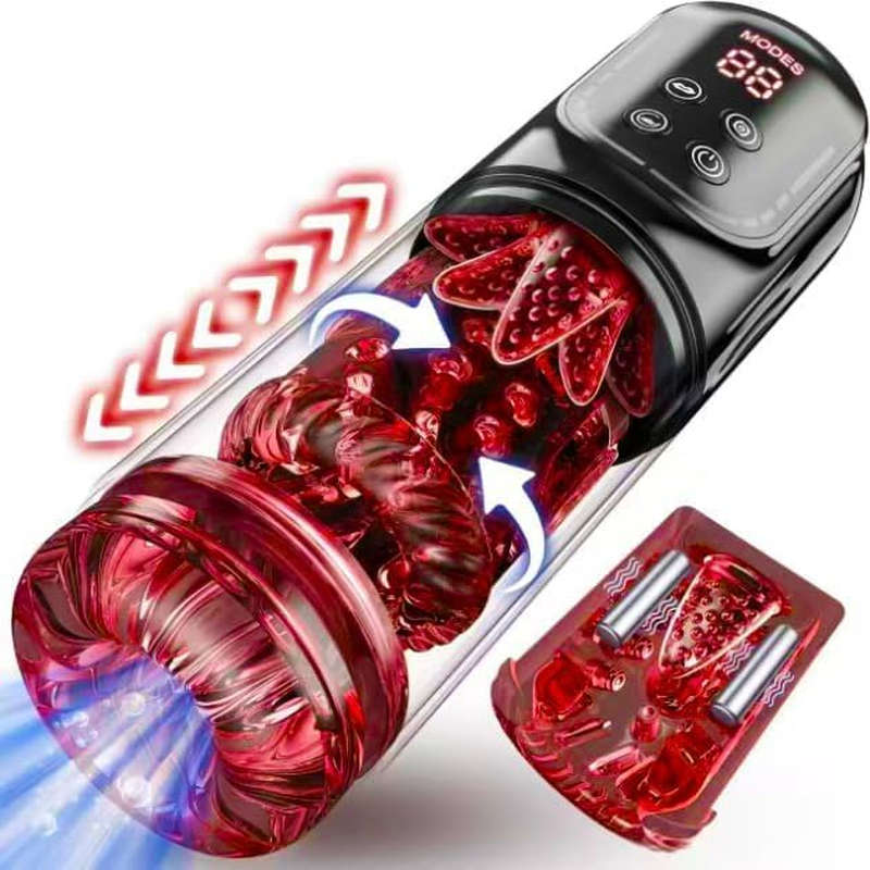 Male Automatic Masterburators, Male Toy with 10 Push-In, 10 Vibration & 4 Suction Modes, Pump with Intelligent Heating, Stimulator Trainer 12 image number 3