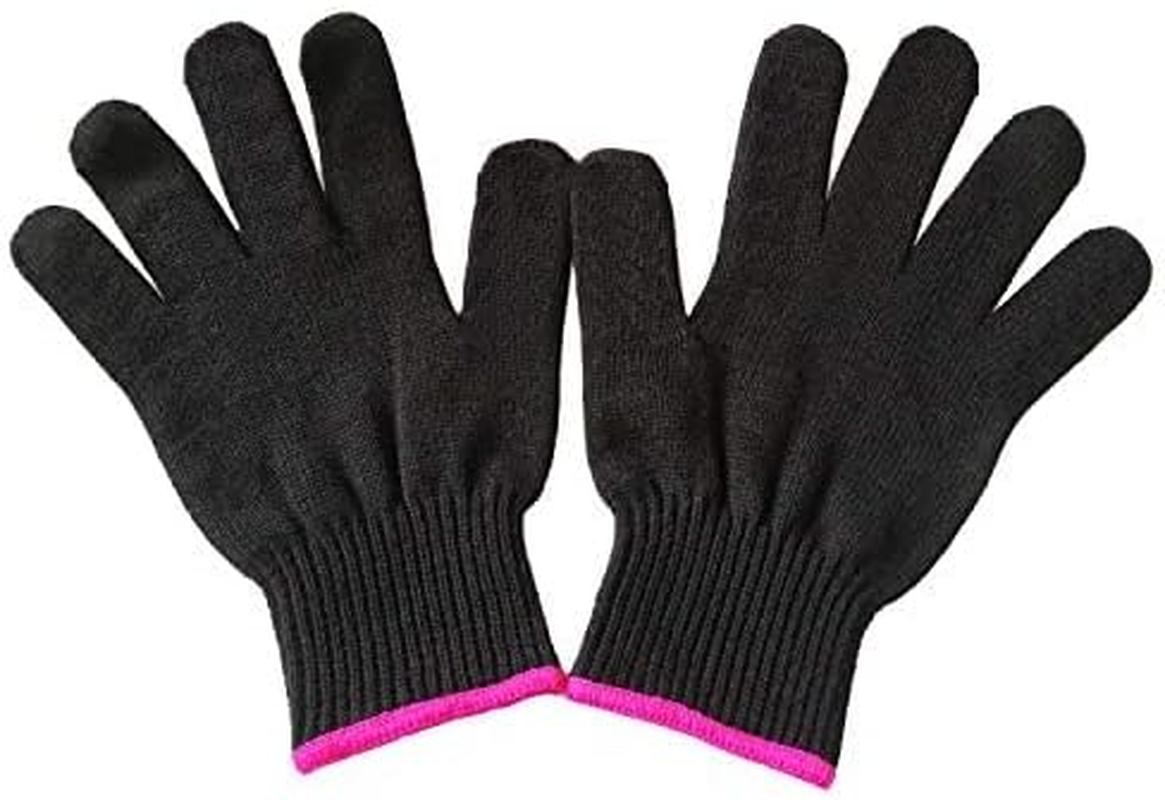2 Professional Heat Resistant Gloves for Hair Styling Heat Blocking for Curling, Flat Iron and Curling Wand Suitable for Left and Right Hands image number 4