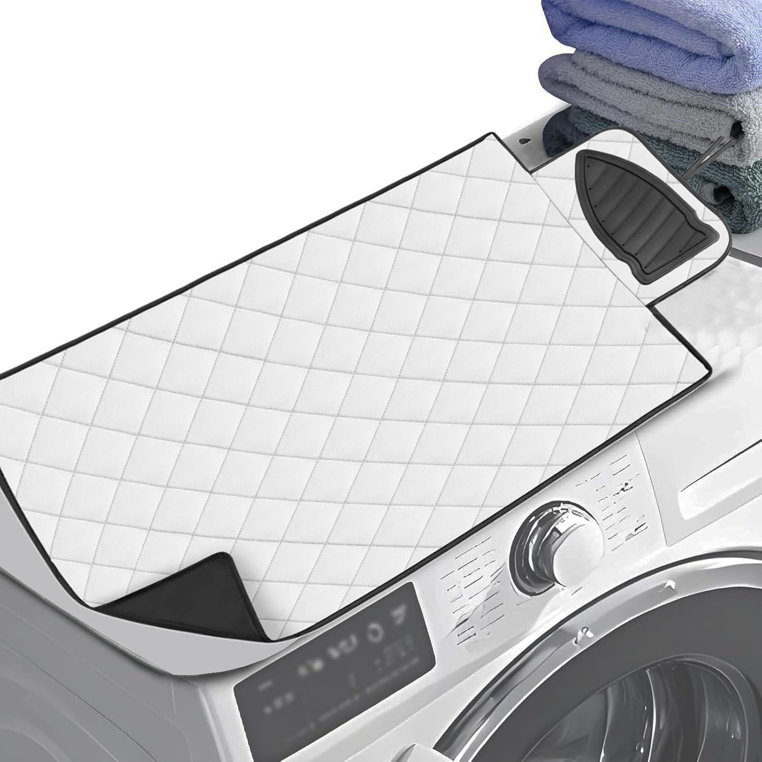 Portable Ironing Mat, Foldable Pressing Surface Blanket 83 X 50 CM Easily Transform Any Flat Surface into an Ironing Board, Safely Place Your Hot Iron for Travel, Office, Student Dormitory Use image number 2