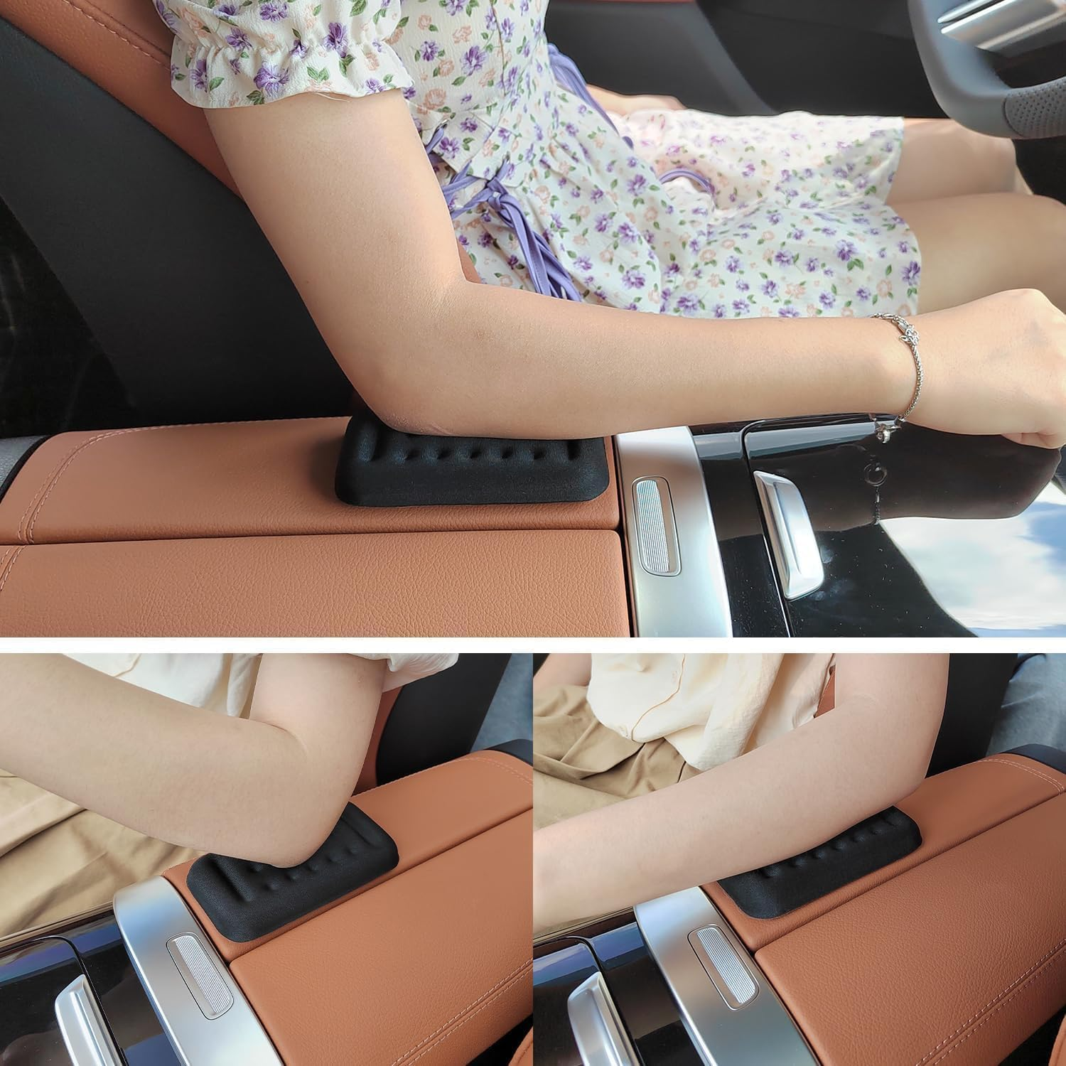 Automotive Armrest Cushion Relieves Elbow Fatigue, 2Pcs Car Armrest Pads Arm Rest Elbow Pads,Memory Foam Vehicle Center Console Elbow Cushion,Arm Rest Elbow Pads for Car image number 4