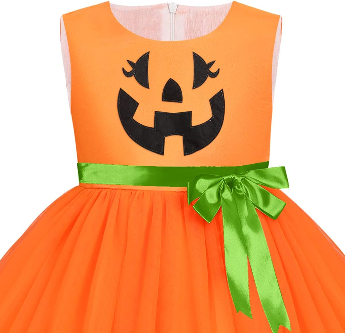 First Halloween Princess Dress up Costume for Newborn Toddler Baby Girls Tutu Cartoon Pumpkin Ghost Pageant Birthday Wedding Party Fancy Photo Prop Christmas Carnival Cosplay Clothes Infant Playwear image number 4
