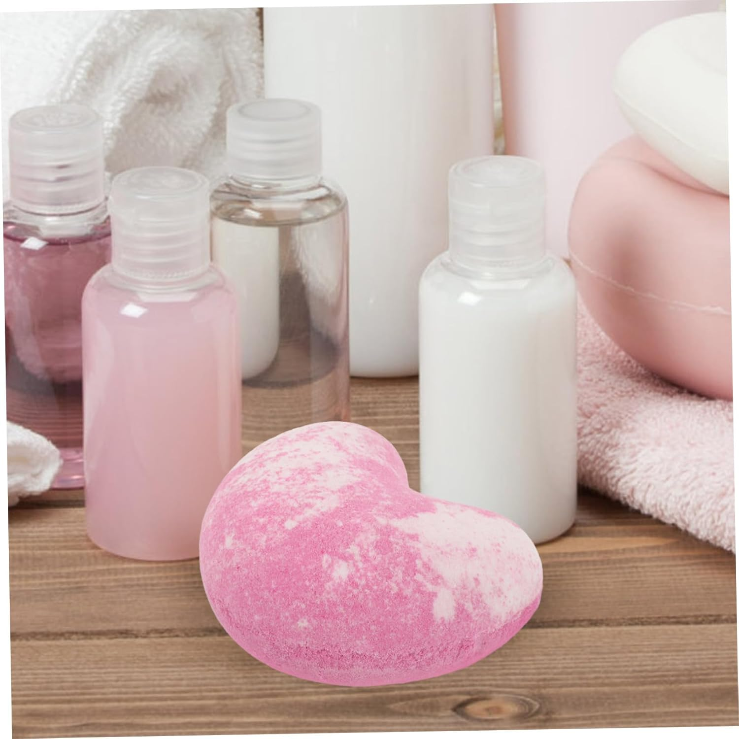WOFASHPURET Heart Bath Salt Aromatherapy Shower Tablets for Relaxing Spa Experience Plant Essence Infused Bath Balls for Gentle Cleansing and Refreshing Scent image number 5