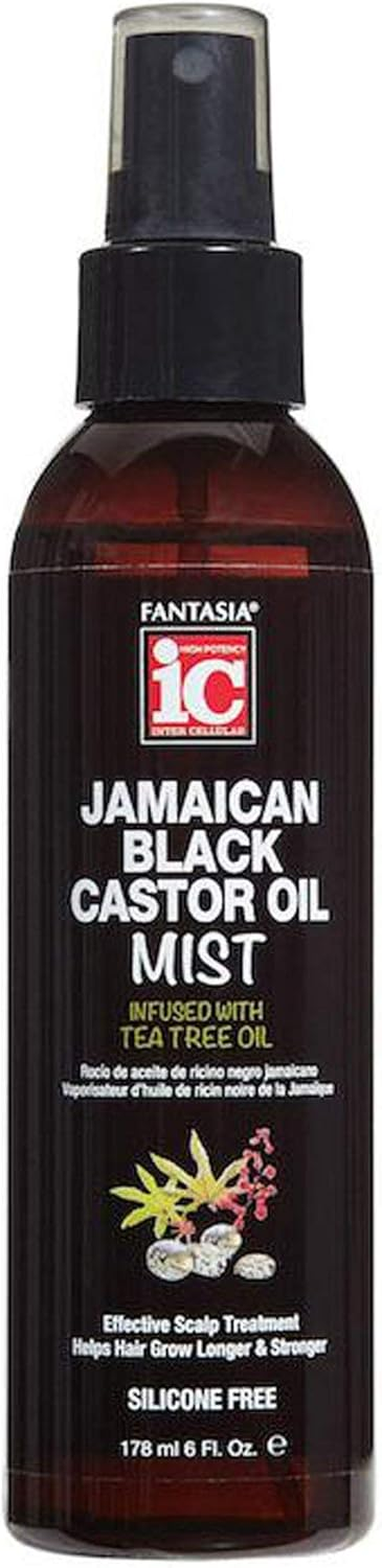 Fantasia IC Jamaican Black Castor Oil Mist Infused with Tea Tree Oil (6 Oz)