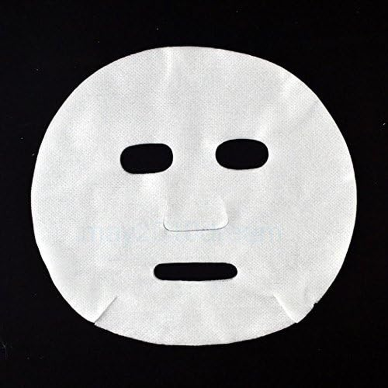 GBSTORE 100 Pcs DIY White Colour Natural Spa Skin Care Skin Fibre Paper Pre-Cut Facial Paper Sheet Facial Mask image number 3