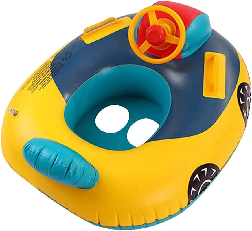 Cute Child Kids Inflatable Pool Float PVC Summer Swim Float Air Bed Lake Boat Swimming Floats with 2 Handles Surfing Raft Bodyboard Floating Mattress Seat Swim Ring for Girls Boys 1-5 Years image number 6