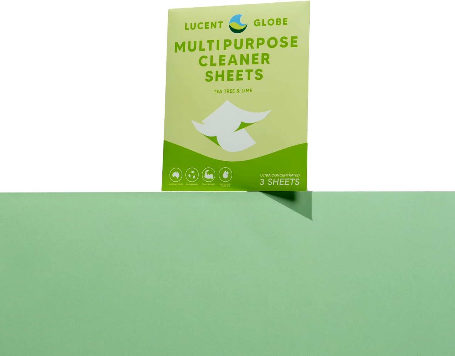 Lucent Globe Multipurpose Spray Refill Sheets &ndash; Just Add Water for a Natural, Zero-Waste Clean &ndash; Eco-Friendly Cleaning Solution for Kitchens, Bathrooms & More &ndash; 3 Dissolvable Sheets Makes 500Ml Ea.