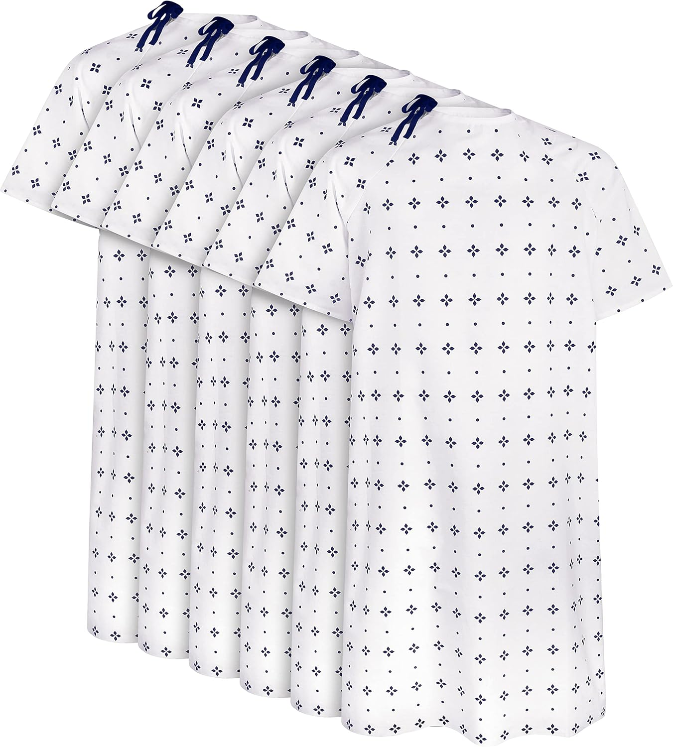 Utopia Care Cotton Blend Hospital Gown, Back Tie, Fits Sizes up to 2XL (6-Pack) image number 4
