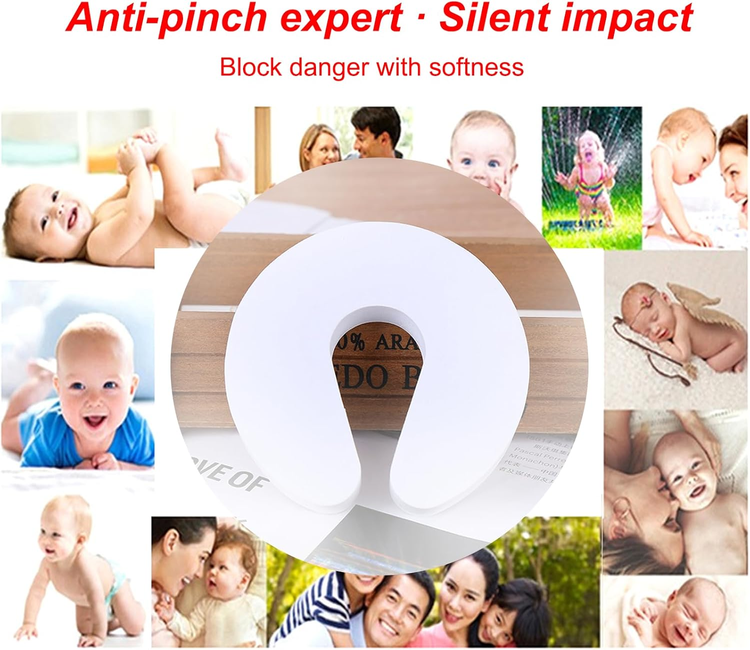 Pack of 6 Door Pinch Guards, Baby Proof Soft EVA Foam Stoppers Fits Any Doors Size, Door Stopper for Child Safety and Baby Safety Products for Home Protection image number 4