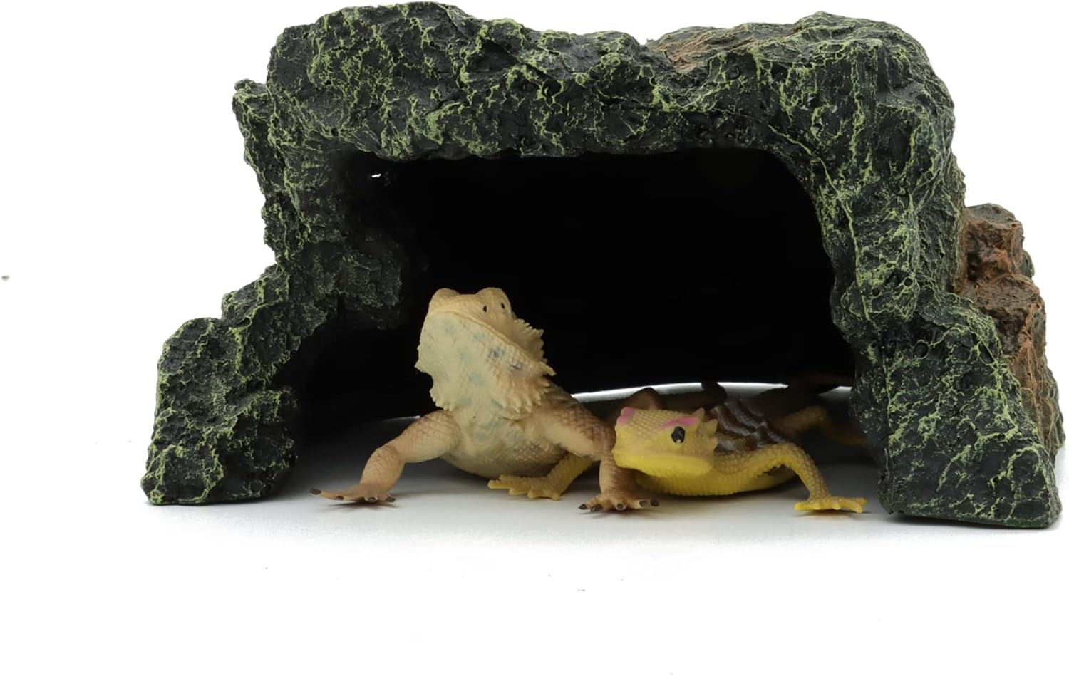 JIH Reptile Rock Hide Cave, Aquarium Habitat Decor Rock Tortoise Hideout for Lizards, Turtles, Reptiles, Amphibians, Fish image number 6