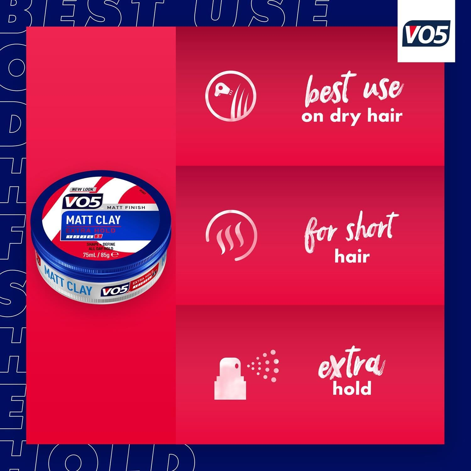 VO5 75 Ml Extreme Matt Clay Styling