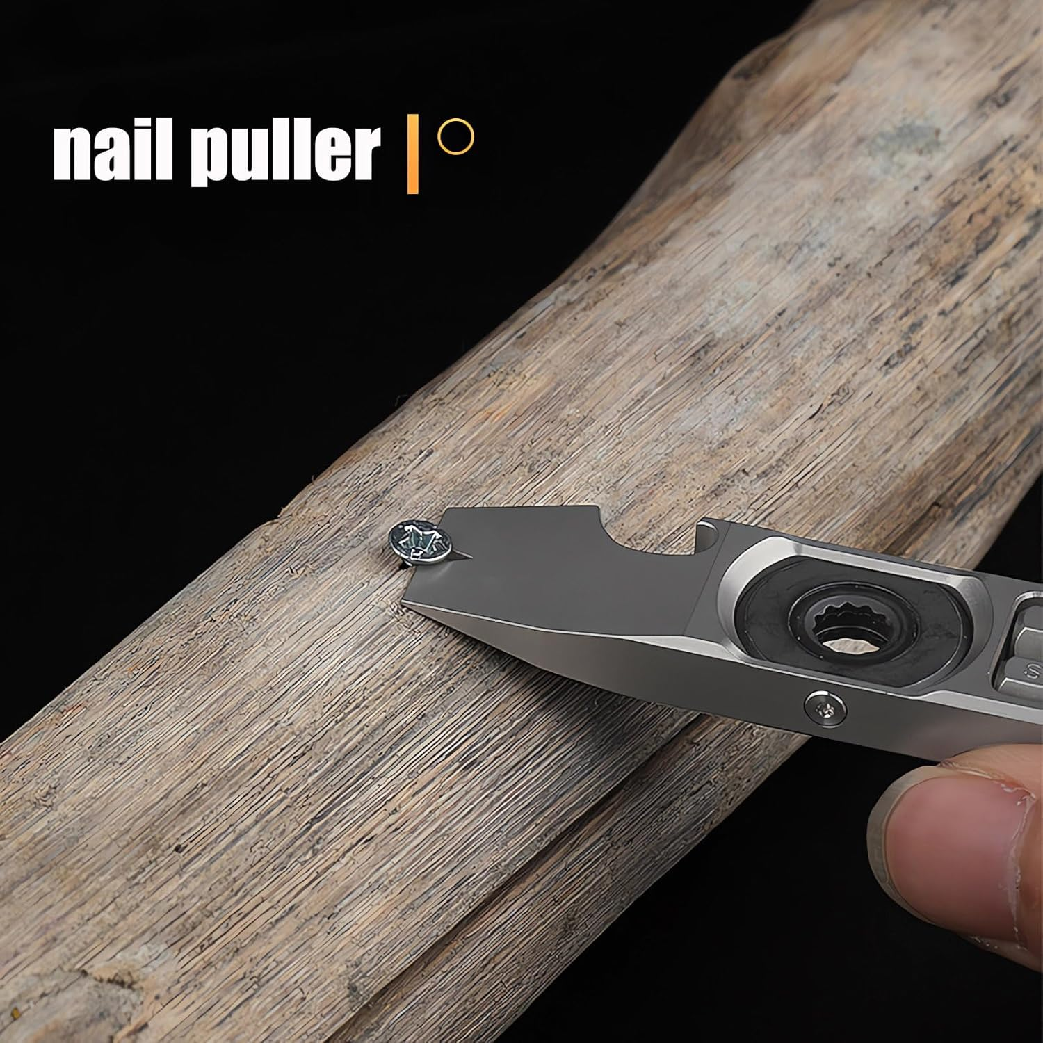 Titanium Pry Bar EDC Tool,Versatile Pry Tool,Bottle Opener,Wrench,Ratche Screwdriver,Crowbar in One,Compact Versatile Pocket Pry Bar for Everyday Carry image number 1