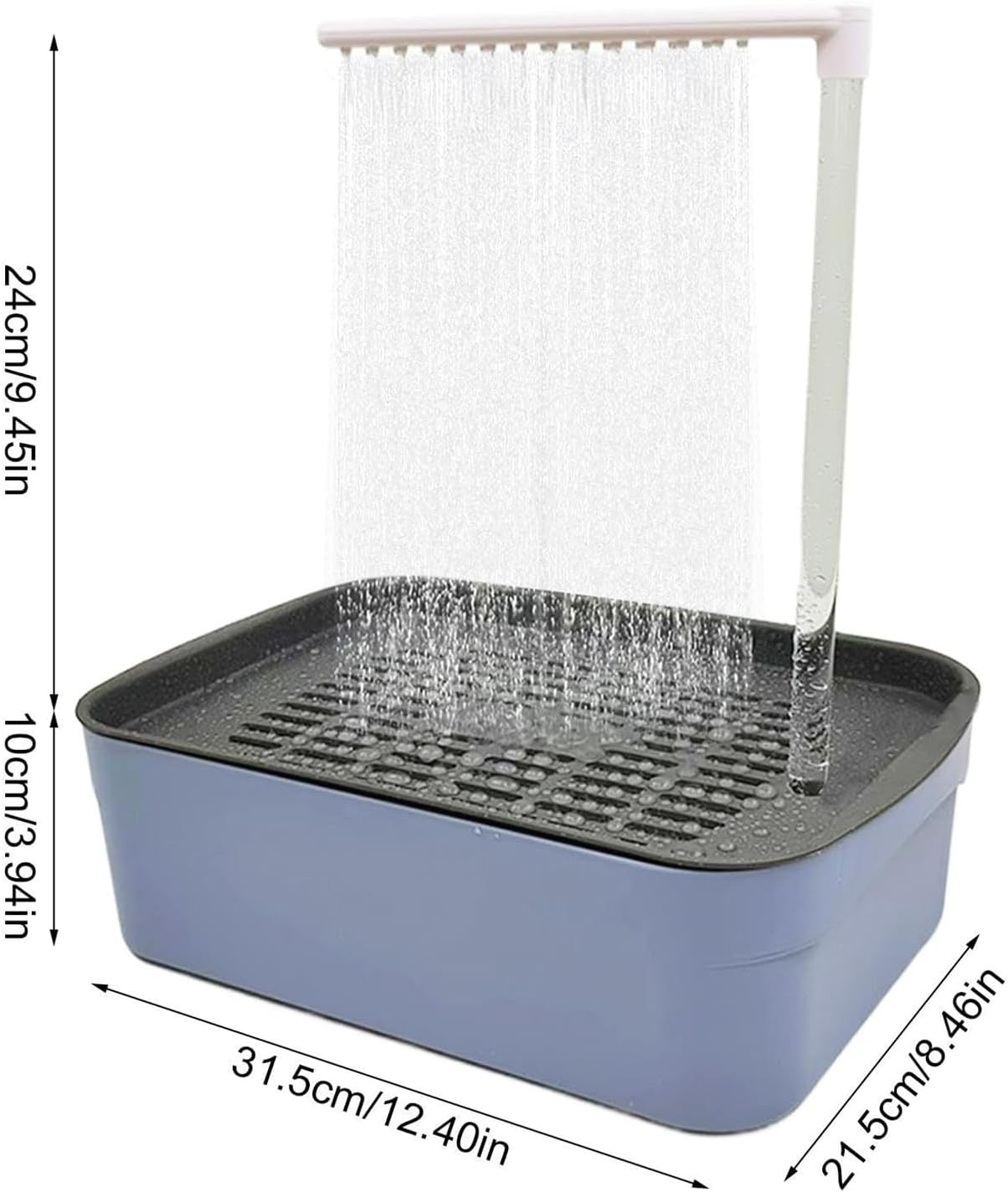 Bird Bath Fountain &ndash; Pet Splash Toy, Auto Water Pool | Quiet Indoor Fountain Pets Basin, Removable Dish Parrots Accessory for Birds Small Pets Animals Families Lovers Parrots Finches Canaries image number 1