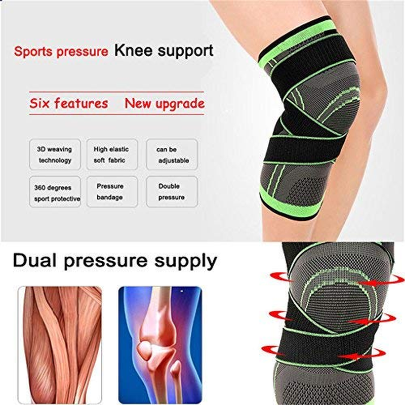 3D Weaving Compression Knee Support Sleeve Brace Breathable for Running Jogging Sports for Joint Pain and Arthritis Relief, Improved Circulation Compression(Medium) image number 2