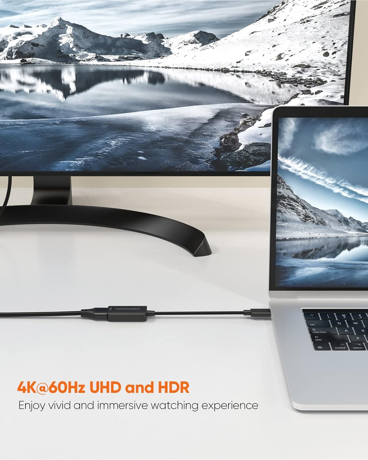 USB-C to HDMI Adapter (4K@60Hz) with Hdr,Cablecreation USB Type C to HDMI Adapter(Thunderbolt 3 Compatible),For Ipad Pro 2020,XPS 13,Yoga 910,Galaxy S23/S10/S20/Note 10/9/8,Monitor image number 5