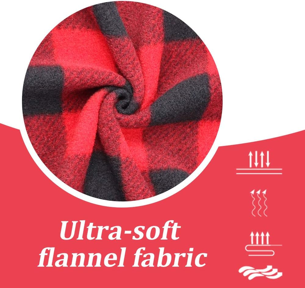 Plaid Dog Pajamas Soft Flannel Buffalo Pjs for Dog Christmas Pajamas Pet Clothes Warm and Cozy (S/M) image number 1