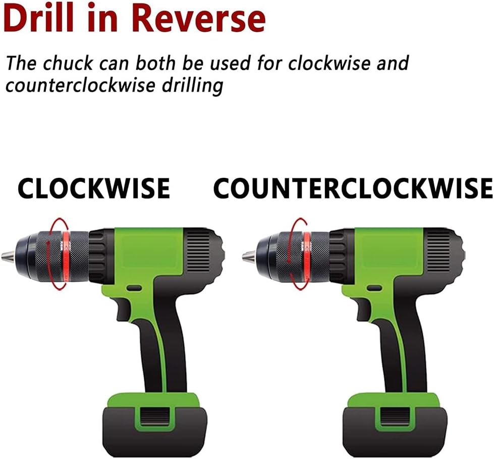 Mifrsnu Keyless Drill Chuck 1/2-20UNF Mount 2-13Mm Self-Tighten for Multiple Purposes Hand Drill image number 6