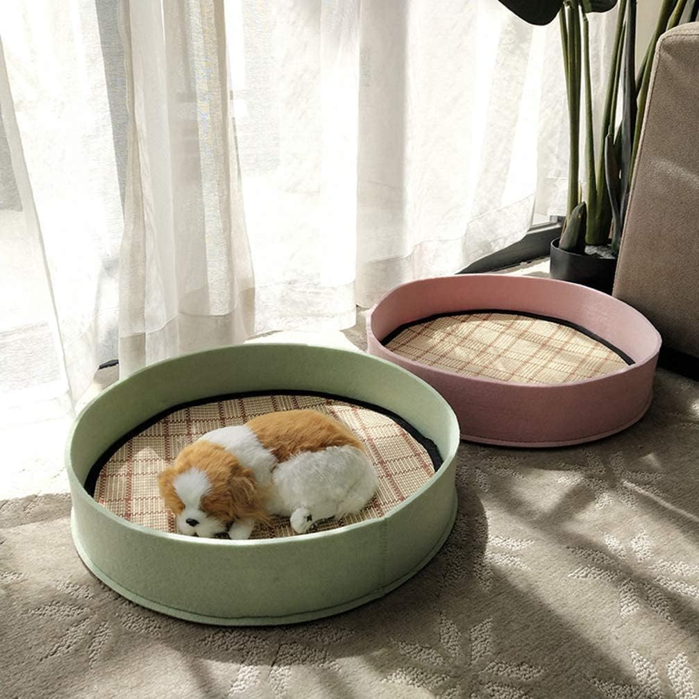 Dog Bed Cat House Pet House Pet Bed Cooling Calming Pad Bed Felt Pet Bed Summer Sleeping Dog Cat Bed Kennel for Dogs Cats Dog House Cat Bed Pet Nest (Color : Dark Gray, Size : 40 * 40 * 8CM) image number 4