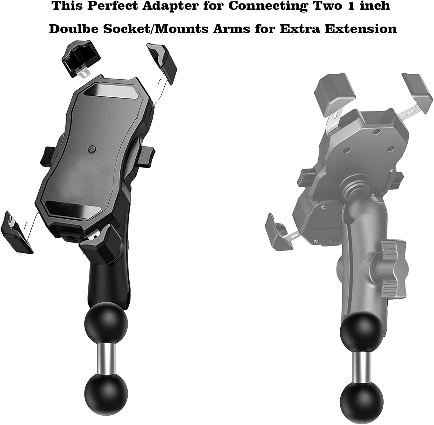 Ball Adapter Ball Mount Double Heads 25.4Mm(1-Inch) Compatible with RAM Dual Ball Socket Arms GPS Brackets (R11-1PC) image number 4