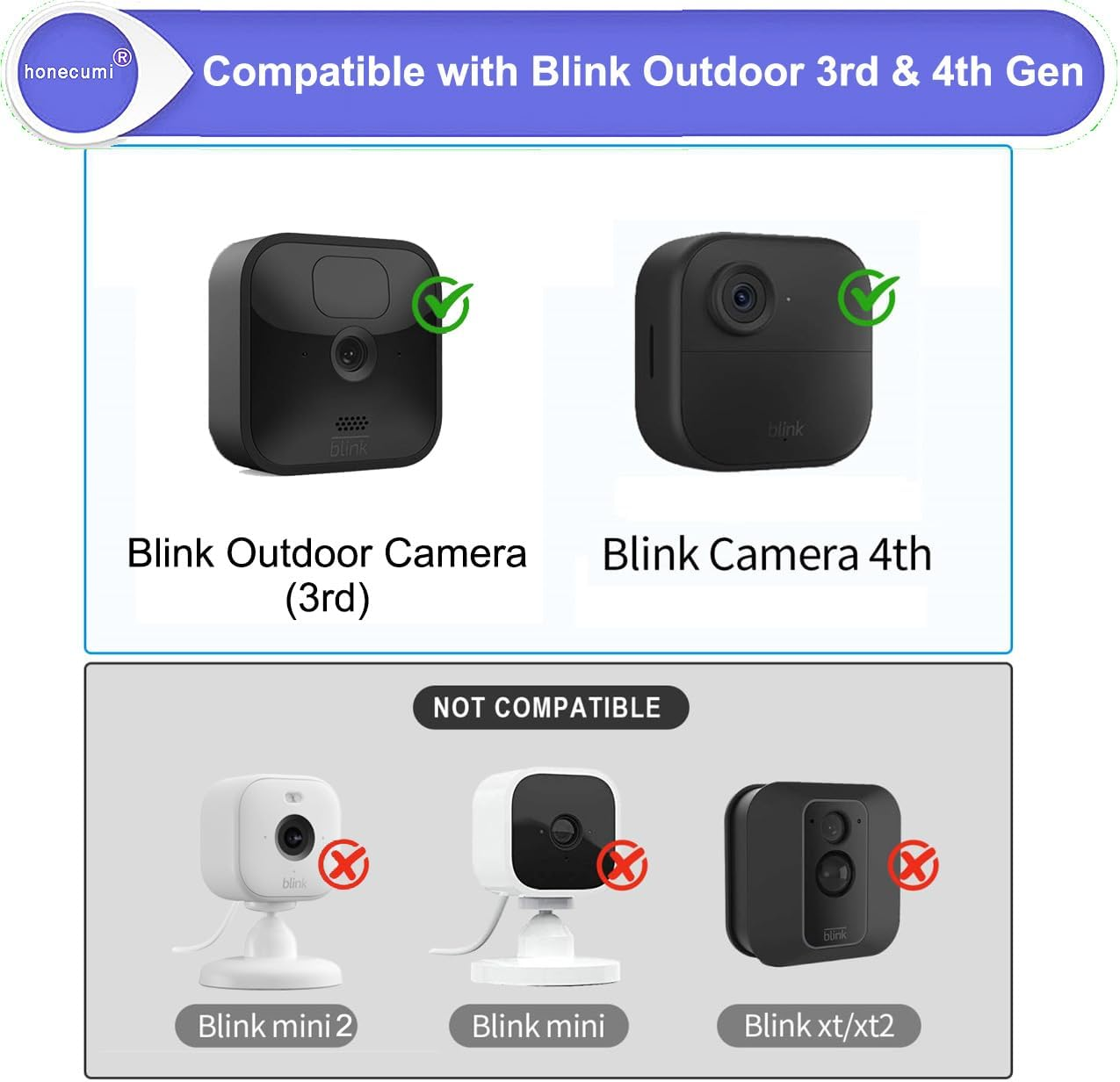 Blink Outdoor Camera Mount, 360&deg; Adjustable Blink Outdoor 4 & 3 Mount - Weatherproof & Robust Blink Camera Wall Mount, Blink Outdoor Camera Mounting Accessories for Indoor & Outdoor, Pack of 3 - Blink 34 Mount-3 Pcs image number 5