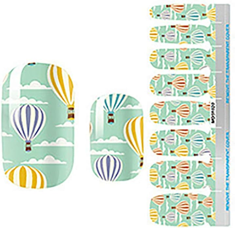 9 Sheets Nail Art Decals Nail Art Stickers Nail Polish Stickers Glitter DIY Self-Adhesive for Girls