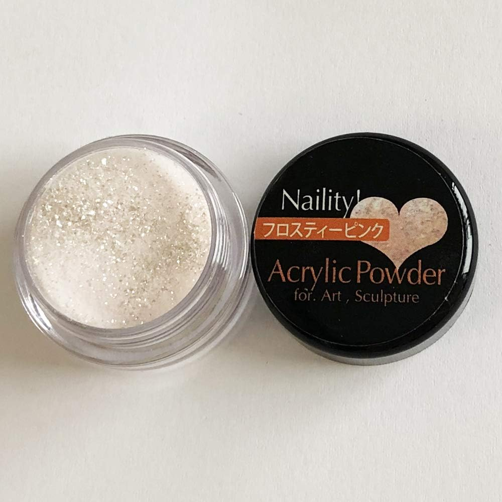Narity! Nail Powder, Acrylic Color Powder, Frosty Pink, 0.1 Oz (3 G)