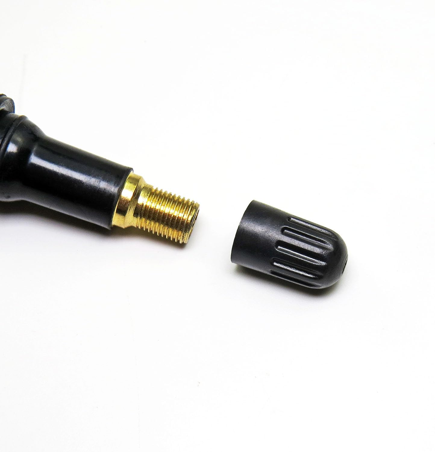 Plastic Valve Stem Covers Black Tire Valve Caps with Gasket Universal Long Air Dust Covers Fit TPMS20008 Rubber Valves (8 Pack) - Model 2 image number 3