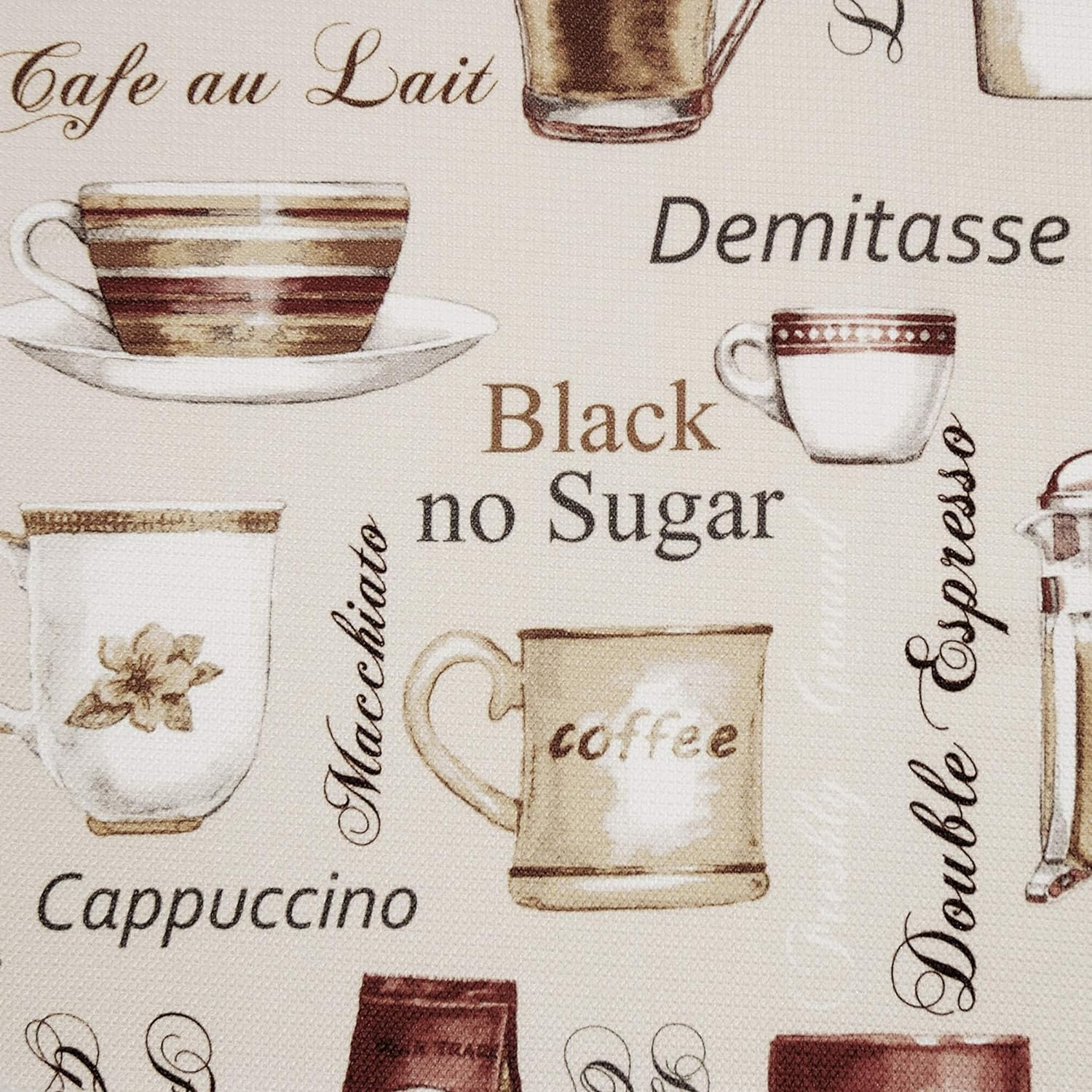 No. 918 Bristol Coffee Shop Semi-Sheer Rod Pocket Kitchen Curtain Valance and Tiers Set, 54" X 36", Ivory Off-White image number 5