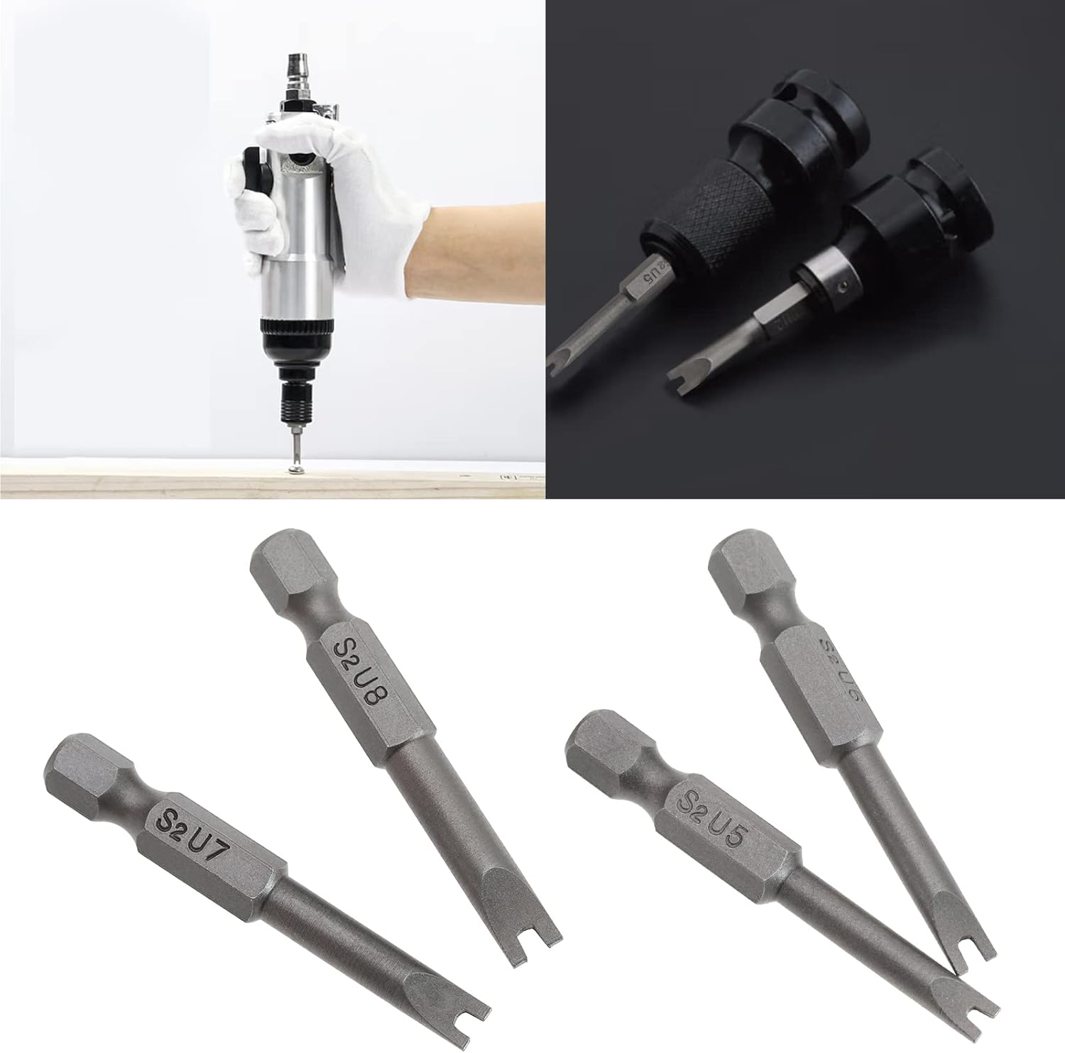 SING F LTD 5Pcs U-Shape Magnetic Screwdriver Bit Set U4 U5 U6 U7 U8 U-Shaped Drill Bit Accessories for Electric Screwdrivers Manual Screwdrivers Electric Drills image number 6