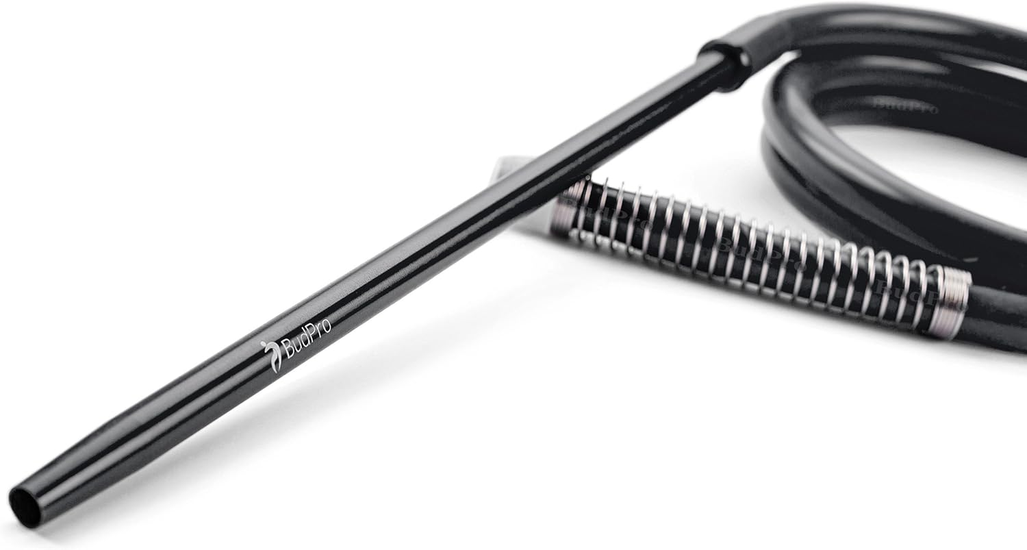 Silicone Hose 72In with Aluminium Handle & Anti-Flex Spring &ndash; Durable Flexible Tube (Black) image number 4