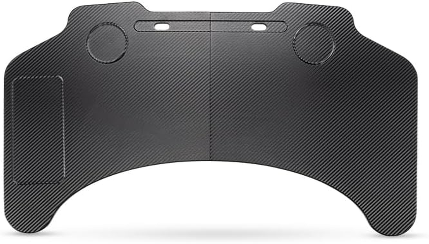 GROZY Foldable Carbon Fiber Textured Car Desk, Car Laptop Desk Steering Wheel Tray Eating Table, Multipurpose Portable Food Tray Dining Table for Dining Working, Car Travel Table for Tesla Model 3 Y image number 4