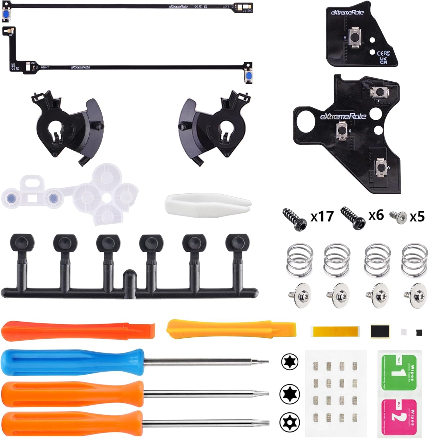 Extremerate Whole Clicky Kit for Xbox Elite Series 2 Controller Shoulder ABXY Buttons, Ergonomic Tactile Switches LT RT a B X Y Mouse Click Kit for Xbox Elite Series 2 Core Controller (Model 1797) image number 1