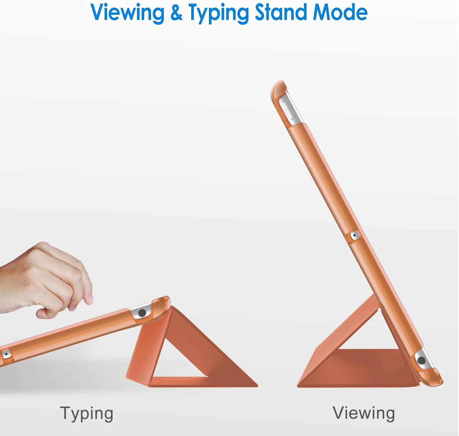 Jetech Case for Ipad (9.7-Inch, 2018/2017 Model, 6Th/5Th Generation), Smart Cover Auto Wake/Sleep (Papaya)