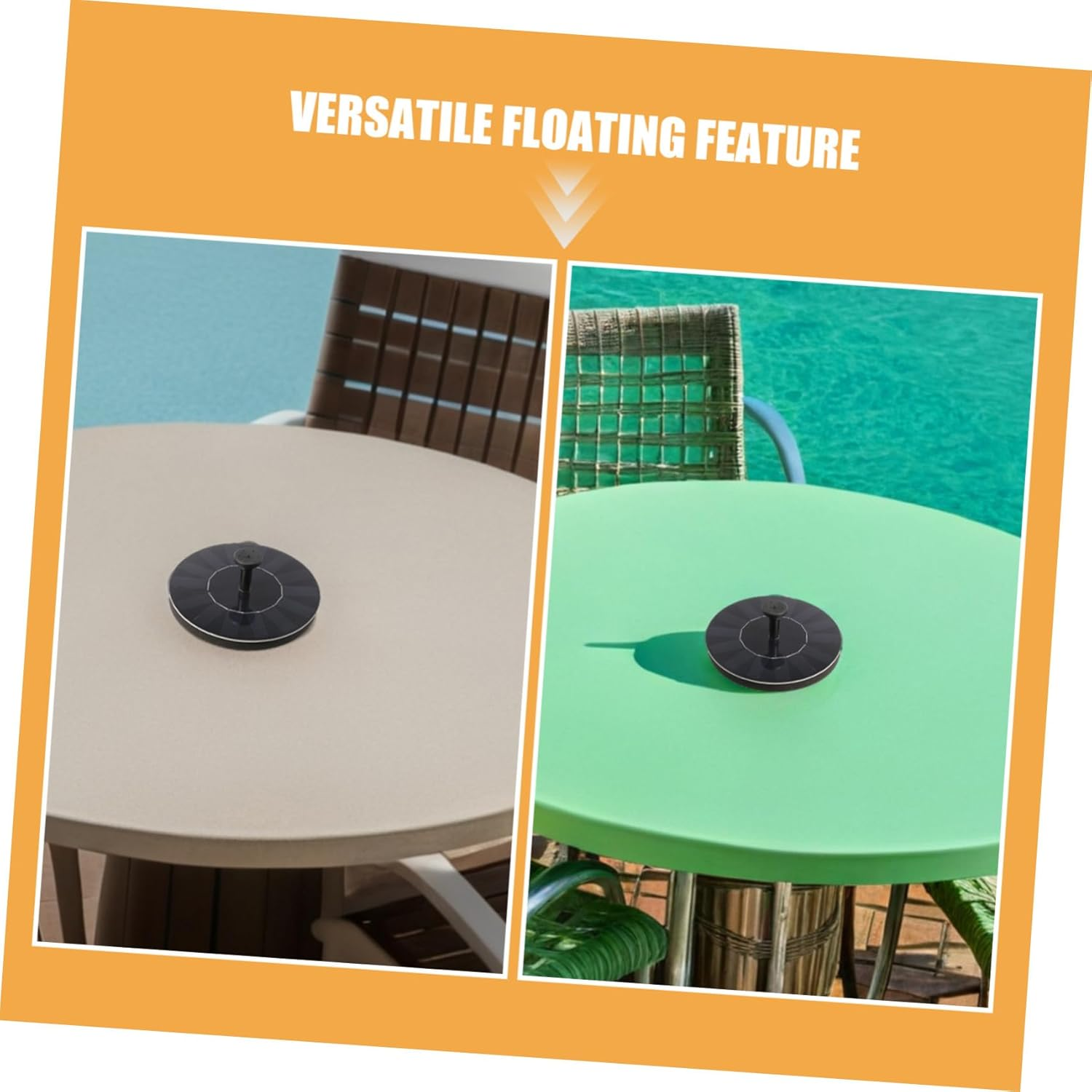 Ifundom Pond Solar Fountain Solar Water Fountain for outside Abs Black image number 3