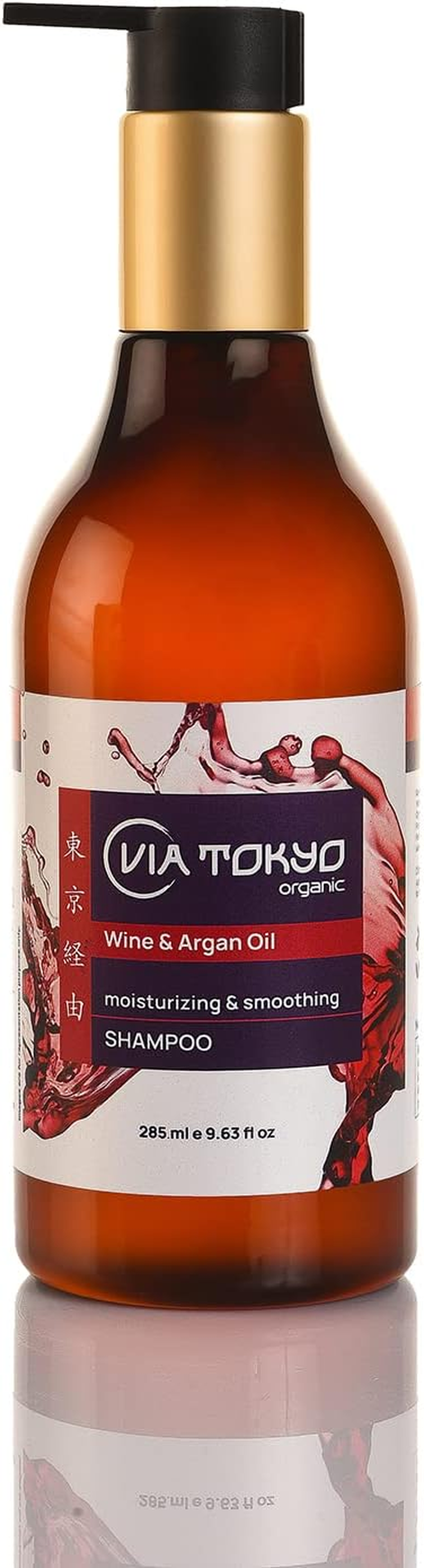 VIA TOKYO ORGANIC Wine & Argan Oil Shampoo for Hair Hydraitng and Naturally Smoothening, No Sulphates, No Paraben, 285Ml (AMZ22_VTSHWI1004) image number 4