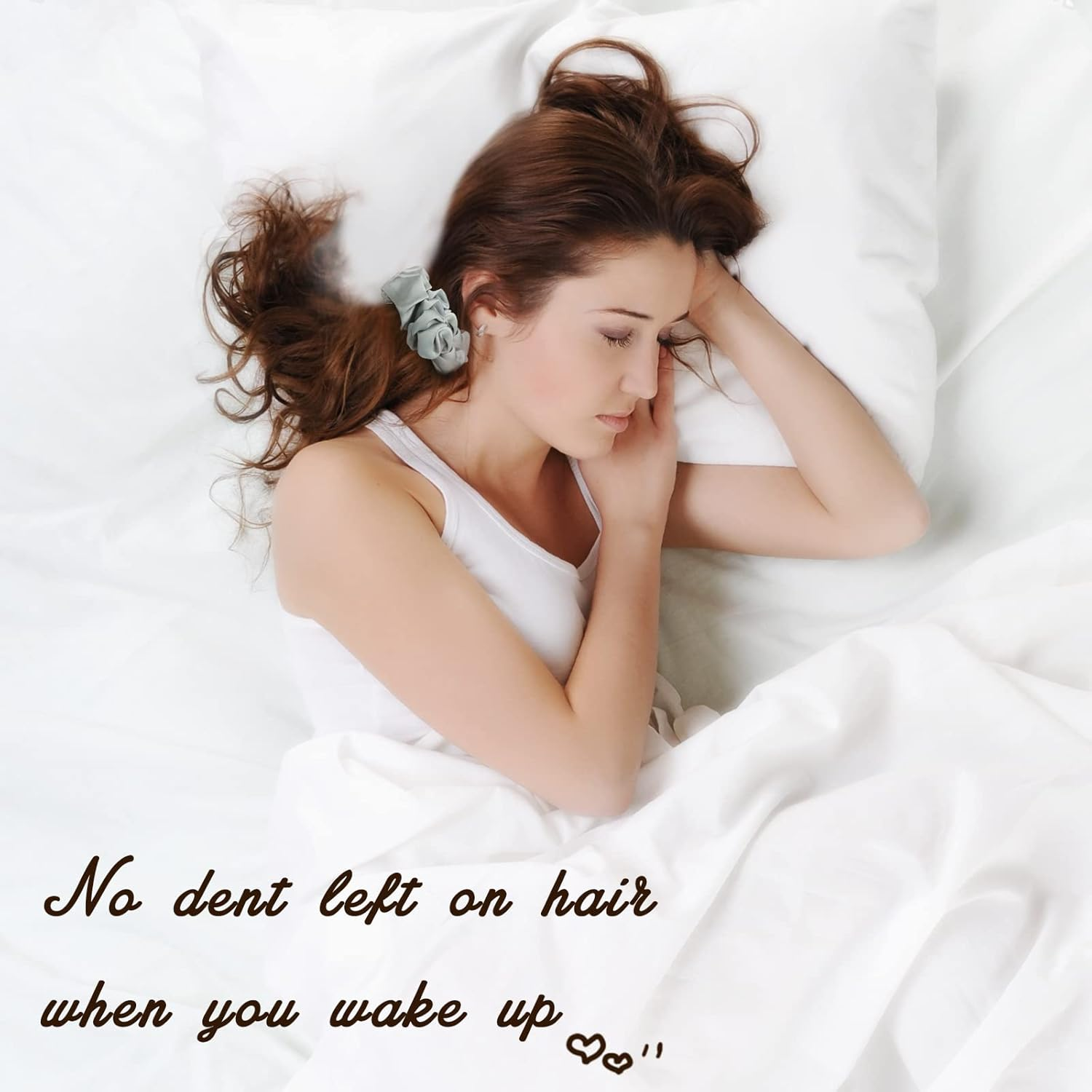 Lolalet 6 Pack Scrunchies for Hair, Hair Scrunchies for Women Girls, Soft Satin Scrunchy for Sleeping, Big Sleep Tie Scrunchie with Elastic Hair Bands for Thick Thin Fine Curly Hair -Color Set A - All Black image number 4