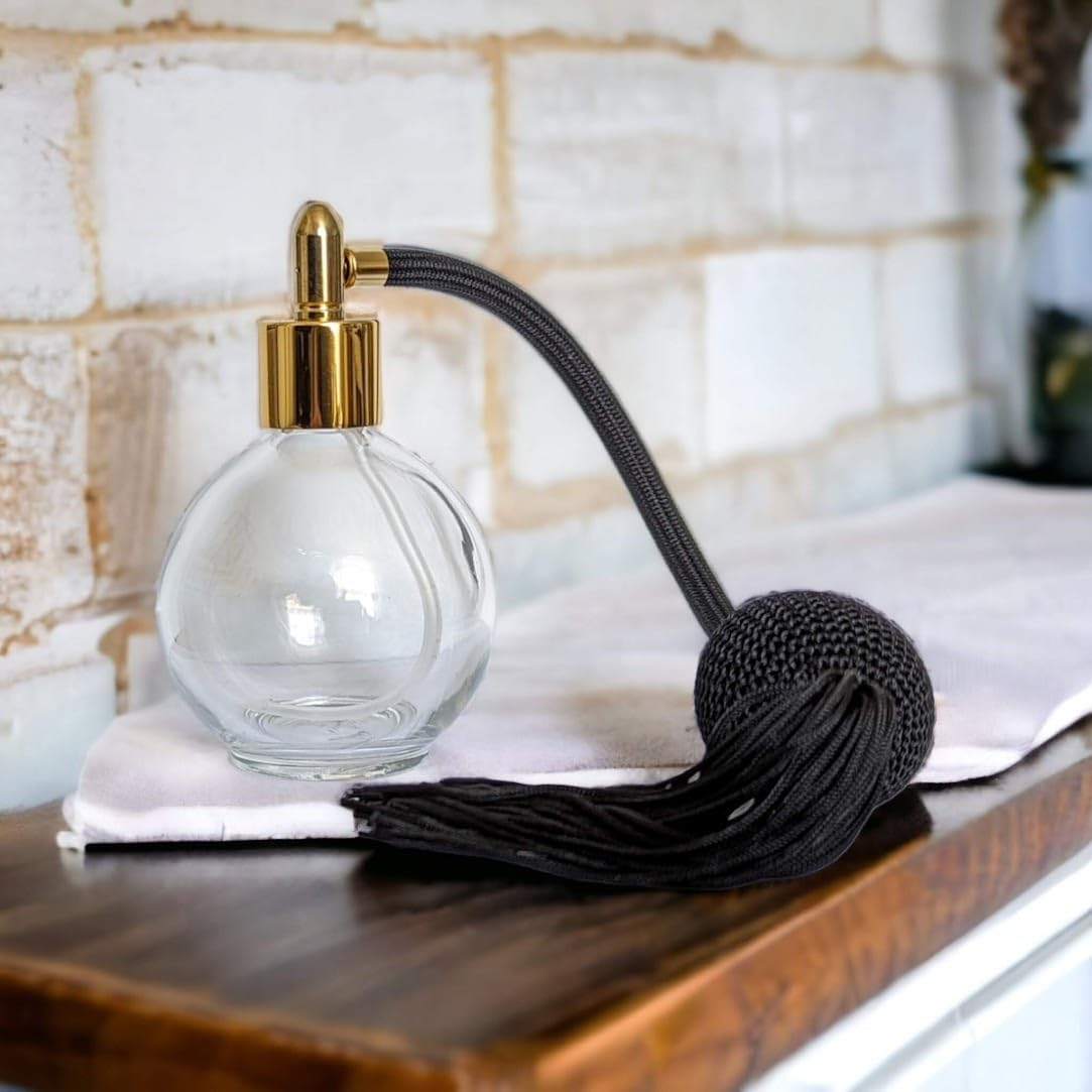 Black Tassel 78Ml Classic round Perfume Bottle Atomizer, Filling Funnel & Gift Box Included (GF) image number 3