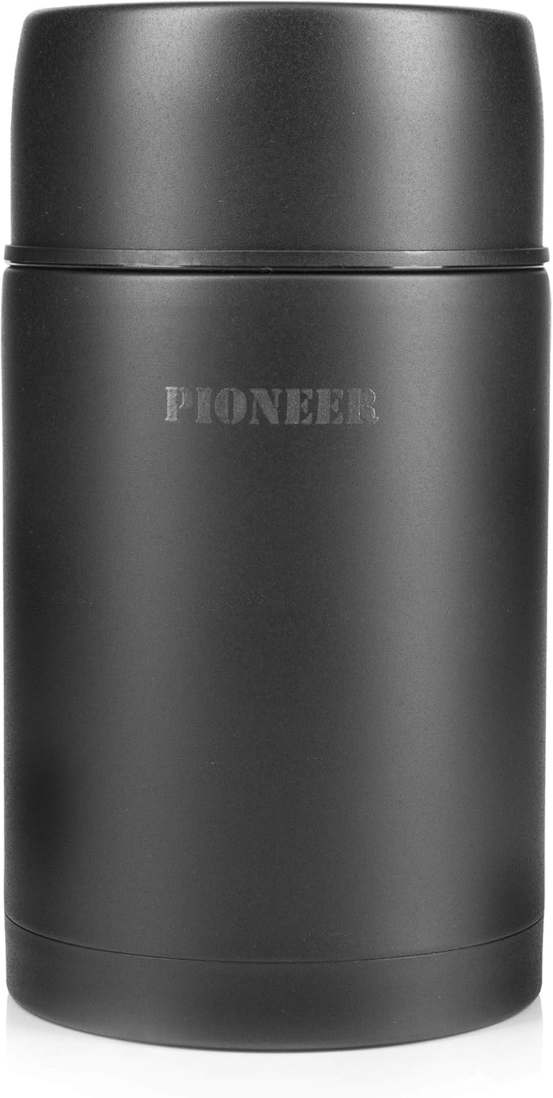 Pioneer Vacuum Insulated Leakproof Soup/Food Flask, 8 Hours Hot 24 Hours Cold, Black, 500 Ml