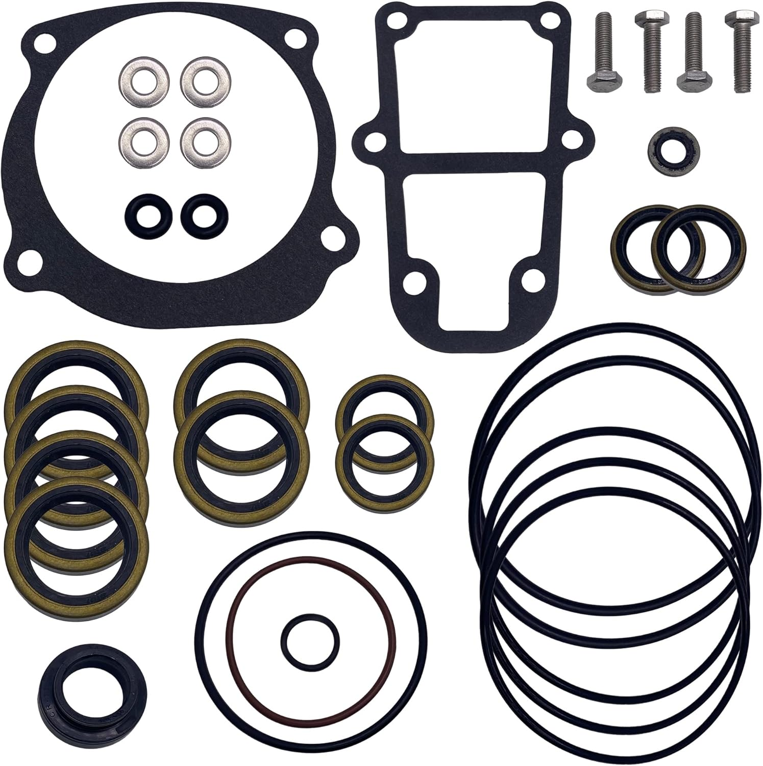 A.A Lower Unit Gearcase Seal Kit Replacement for Johnson Evinrude E-Tec 75-250 HP, 1977 & up - 5000411, 439141, 18-8384, 18-2623, 5006373